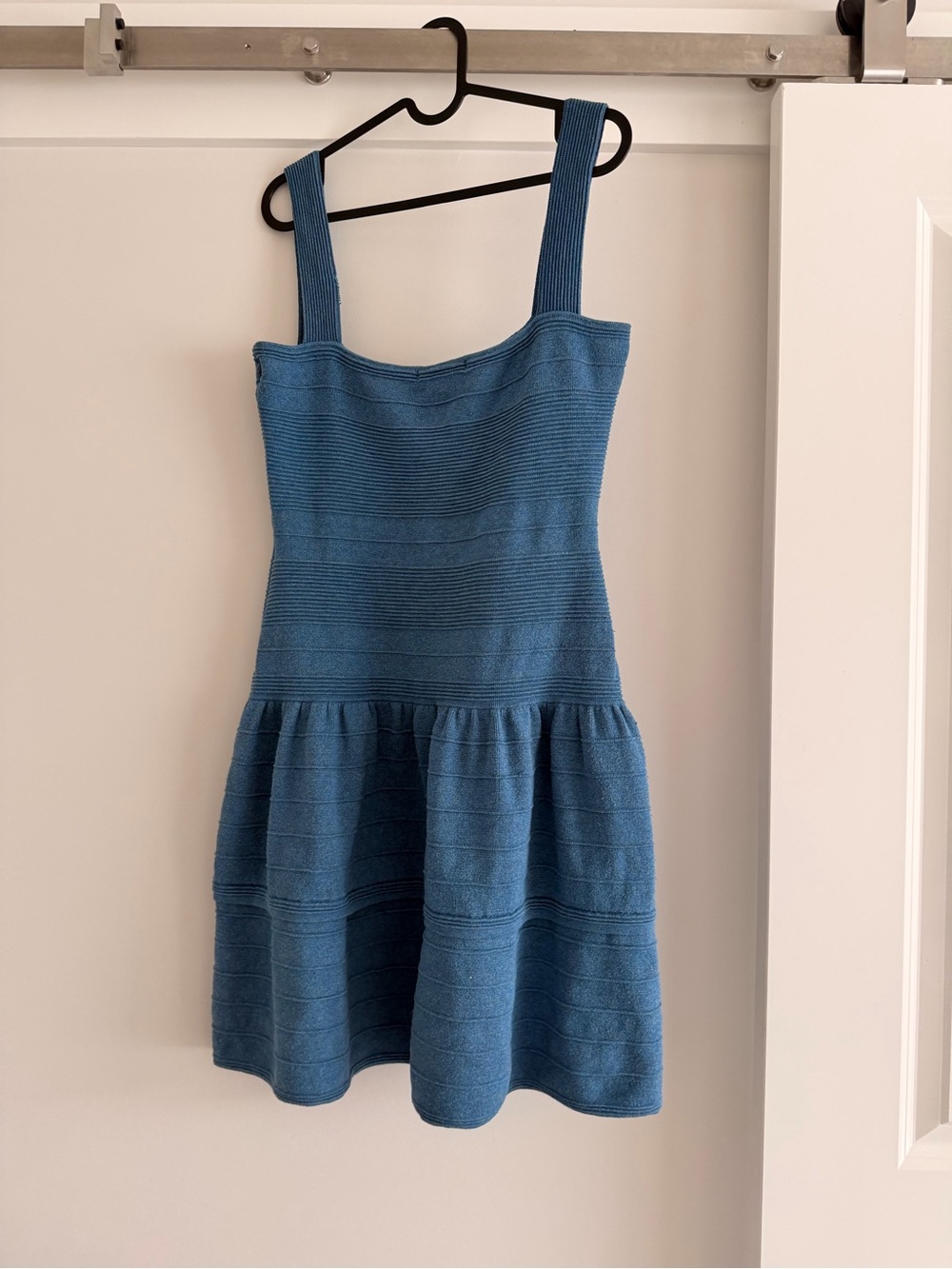Maje Blue Knit Tank-Style Dress